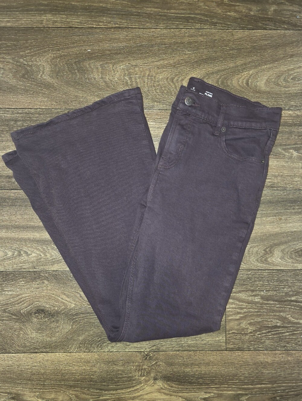 NWOT Old Navy Flare Jeans In Plum Wine Size 4P